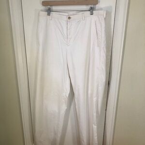 Giorgio Armani white cotton blend pants